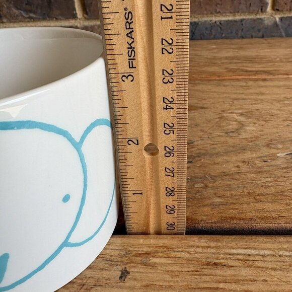 AIWA CO JAPAN Turquoise White Elephant Ceramic Mug - Picture 7 of 8